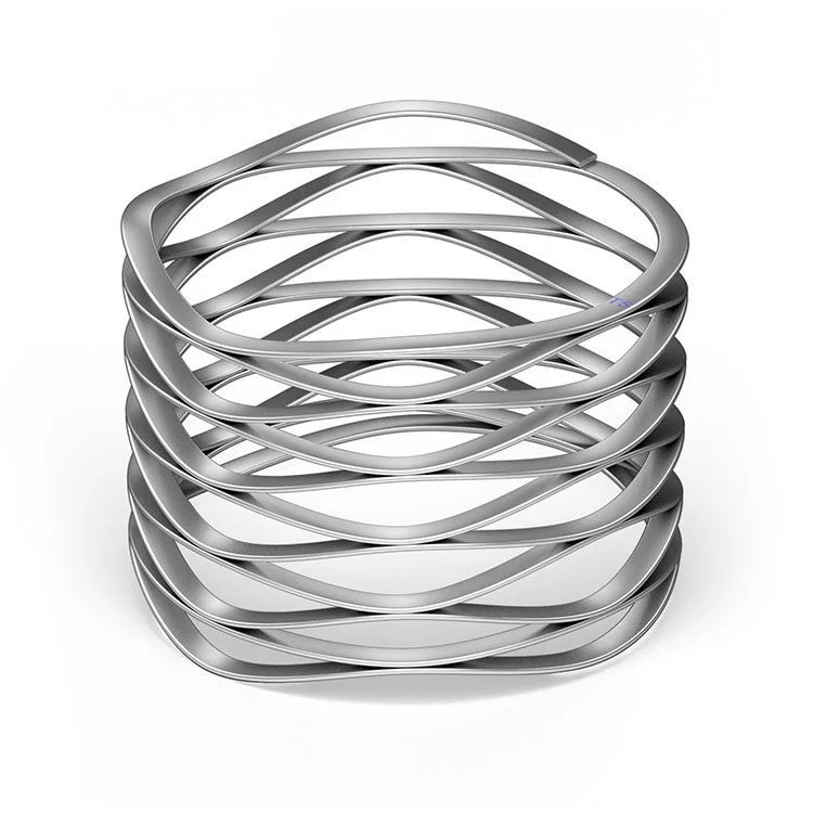 Multi turn wave spring with plain ends Multi turn wave spring with plain ends