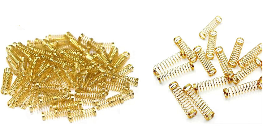 Gold plated spring Gold plated spring