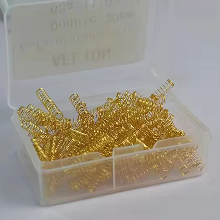 Gold plated springs Gold-plated springs