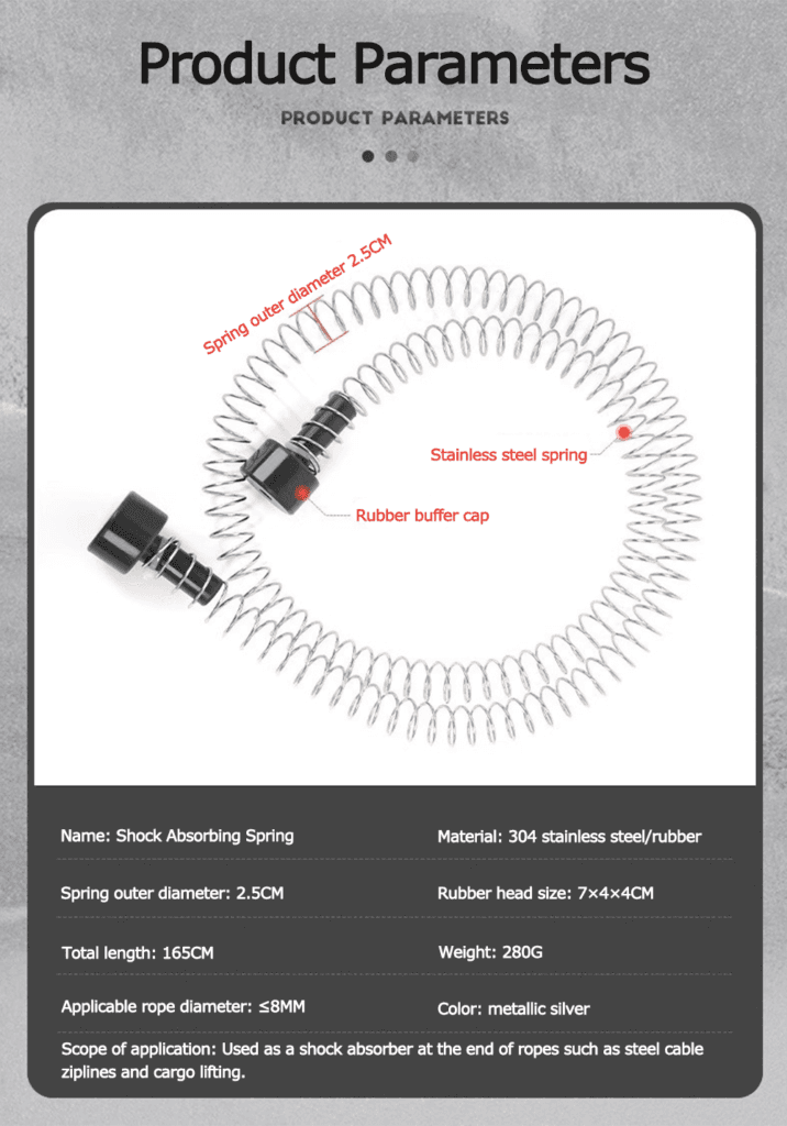 High altitude zipline brake buffer springs supplier