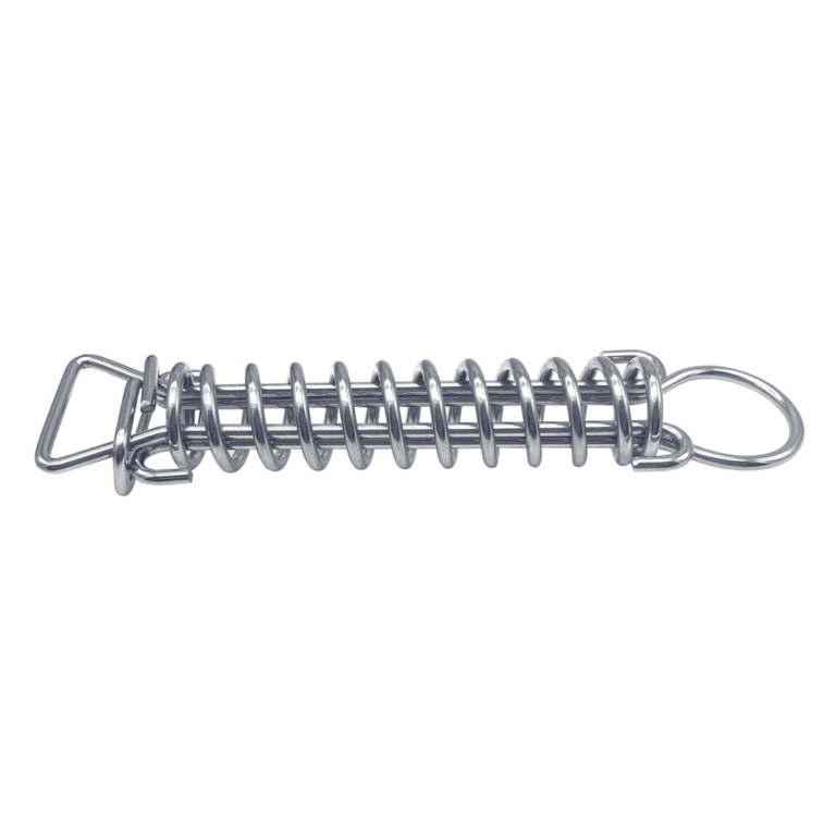 Swimming pool safety cover tension spring