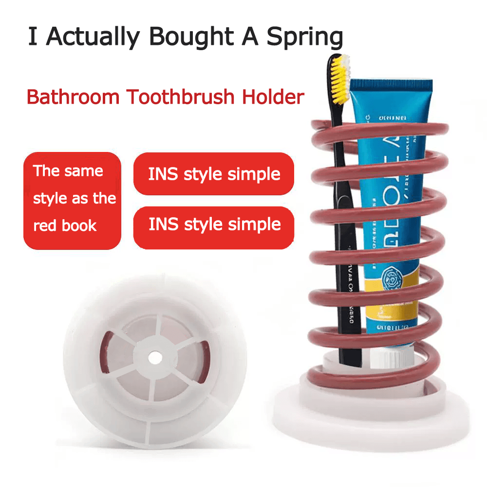 bathroom toothbrush holder spring