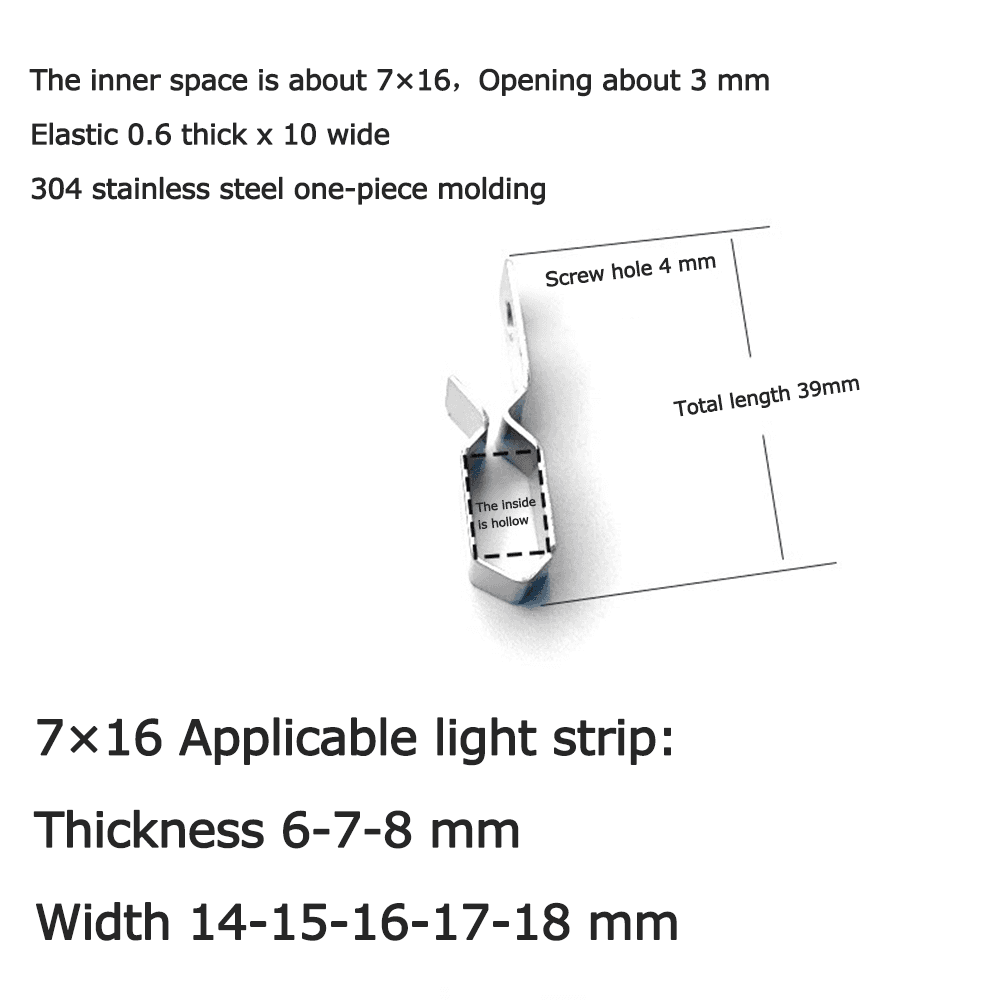 custom Light strip fixing buckle