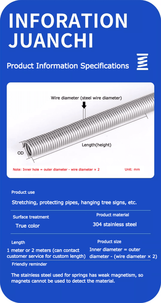 304 stainless steel extra long tension spring factory
