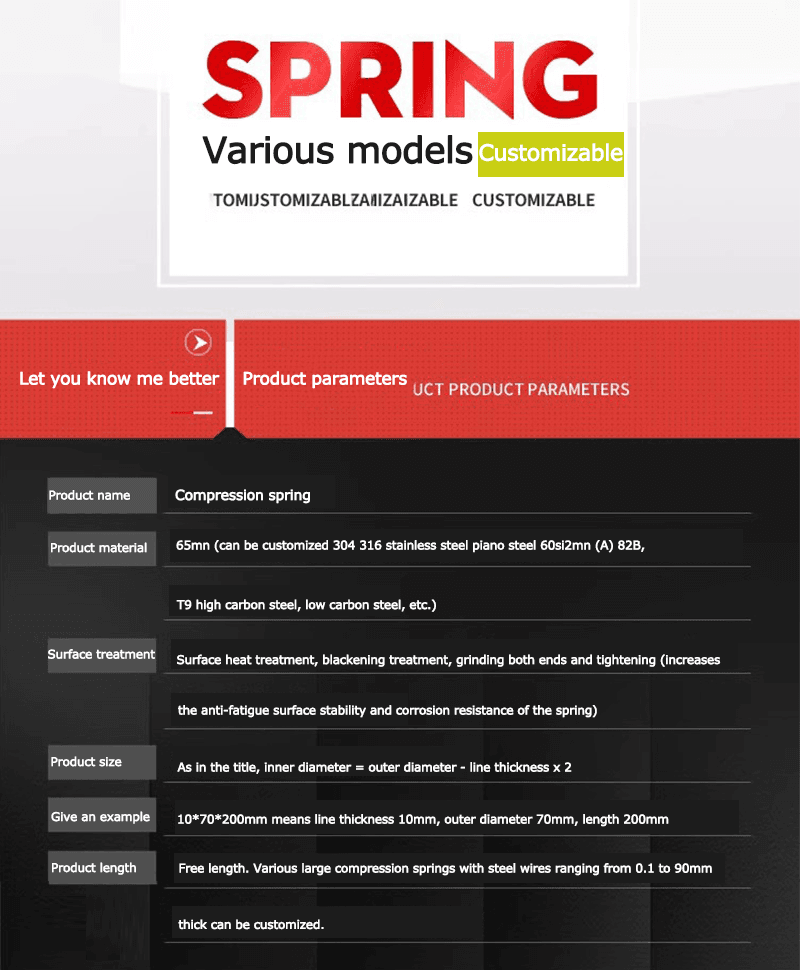 China black large pressure springs factory