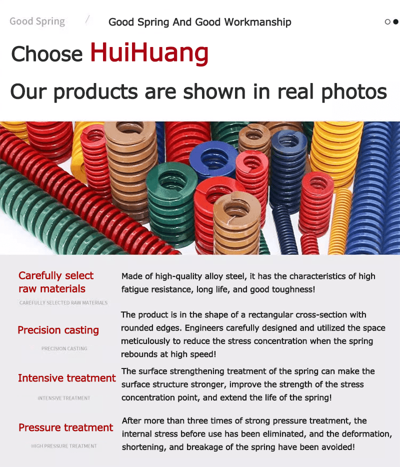 Rectangular flat wire compression mold springs factory Rectangular flat wire compression mold springs factory