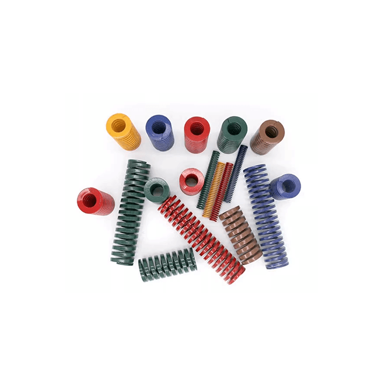 Rectangular flat wire compression mold spring