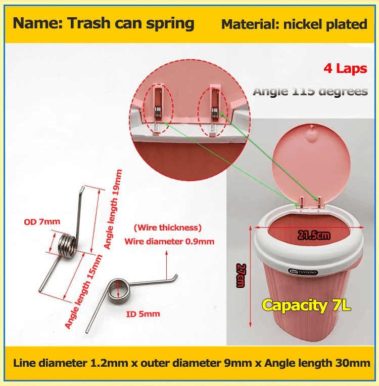 Trash can springs supplier