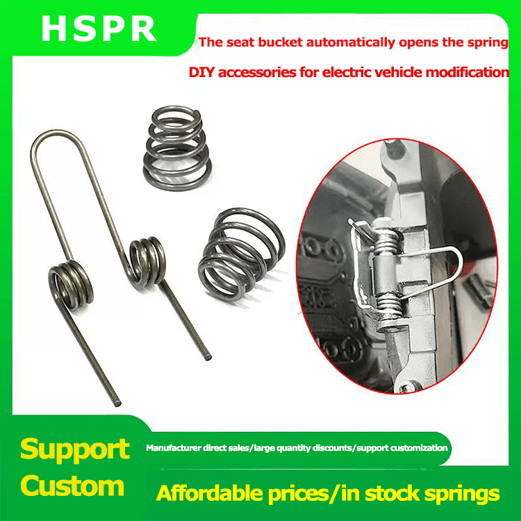 Electric vehicle modification with automatic pop up seat cushion springs