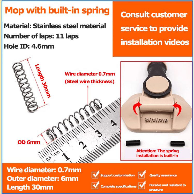 Flat mop base spring factory