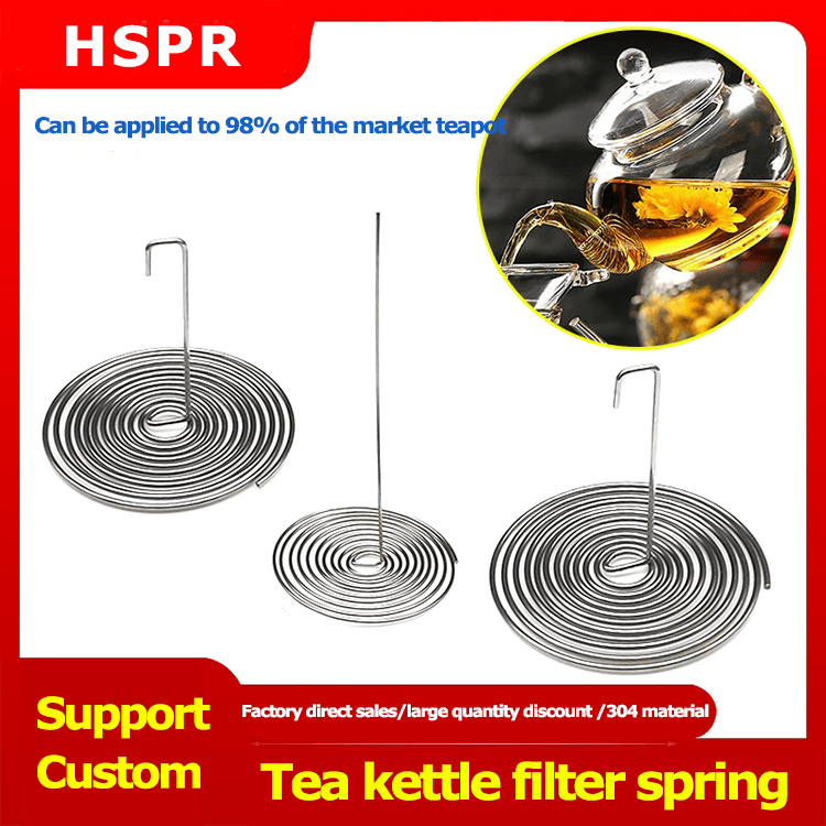 Glass teapot filter springs