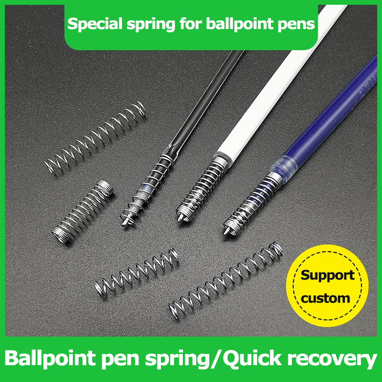 Press the gel pen compression springs