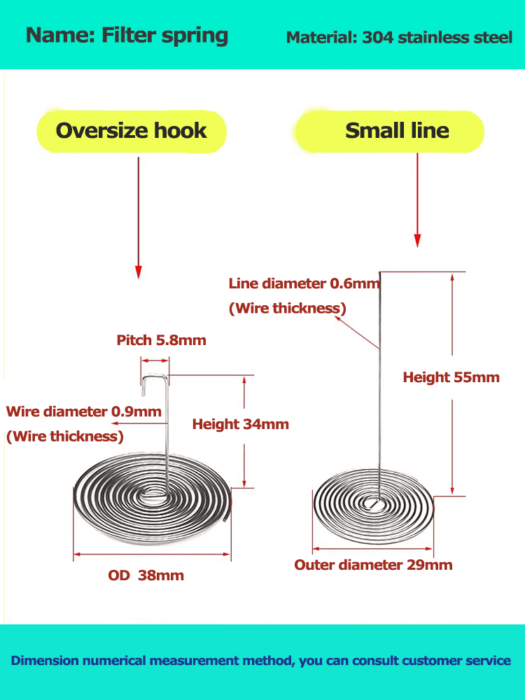 custom Glass teapot filter spring