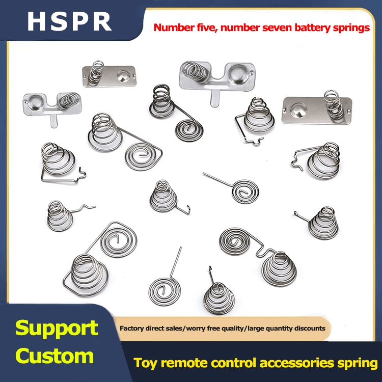 Conductive positive and negative pole connecting tower spring
