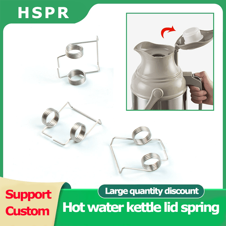 Household thermos lid double torsion spring