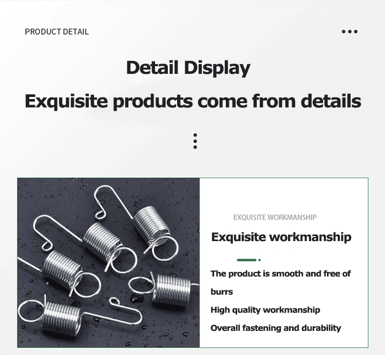 Stainless steel pull spring for pull up hooks 1